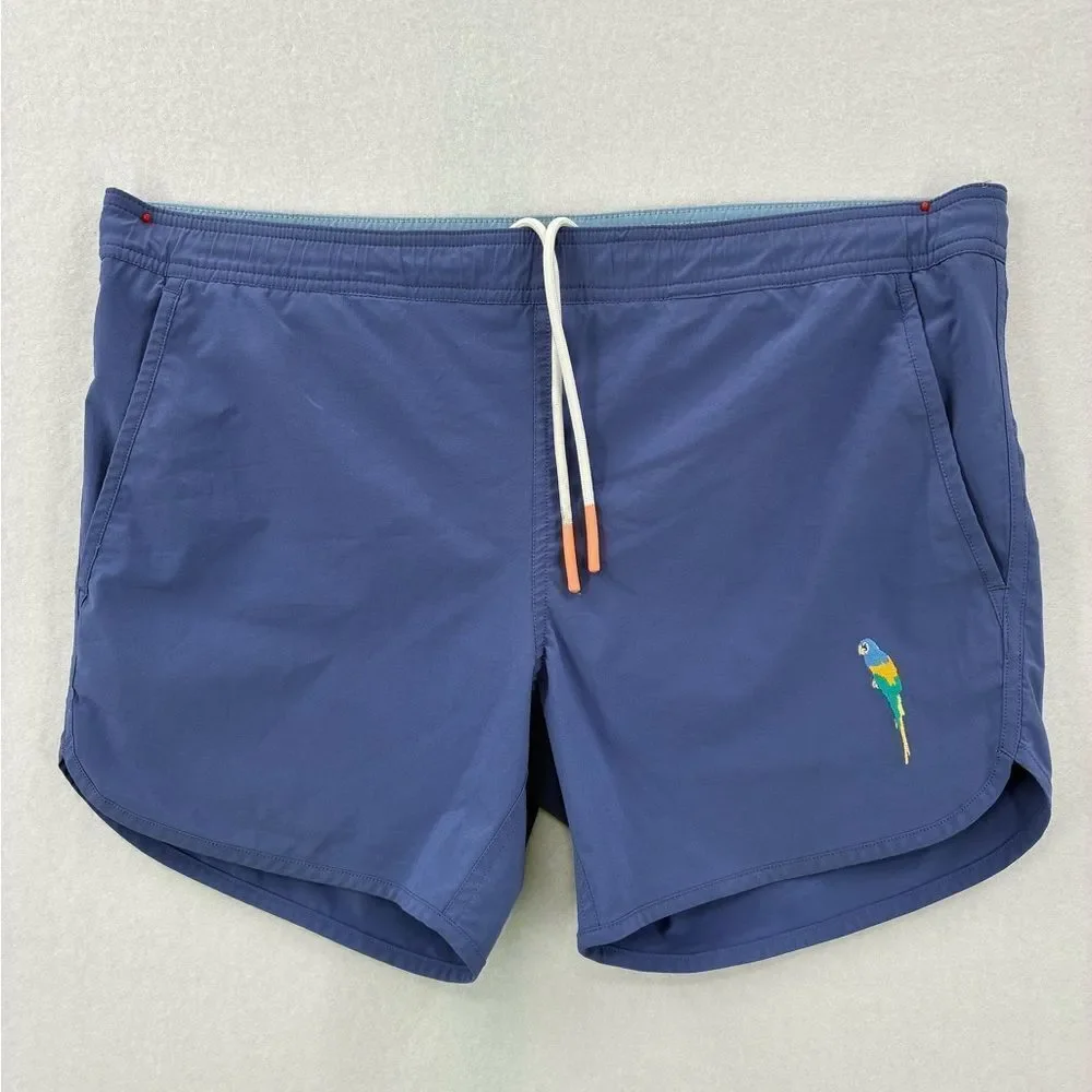 3For$20BonBons Blue Swim Shorts with Parrot Embroidery size XS